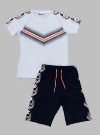 Twee delige set - Sports orange stripe