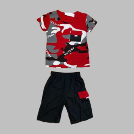 Twee delige jogg set - Army red