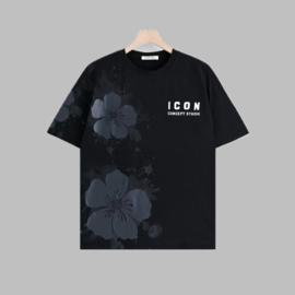 T-shirt - Icon Flowers zwart