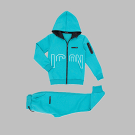 Trainingspak - letters turquoise