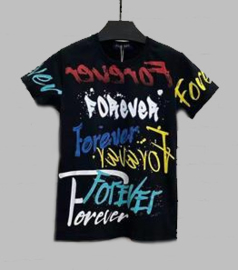 T-shirt - Foverever  zwart