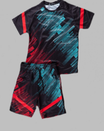 Twee delige set - Sports red blue