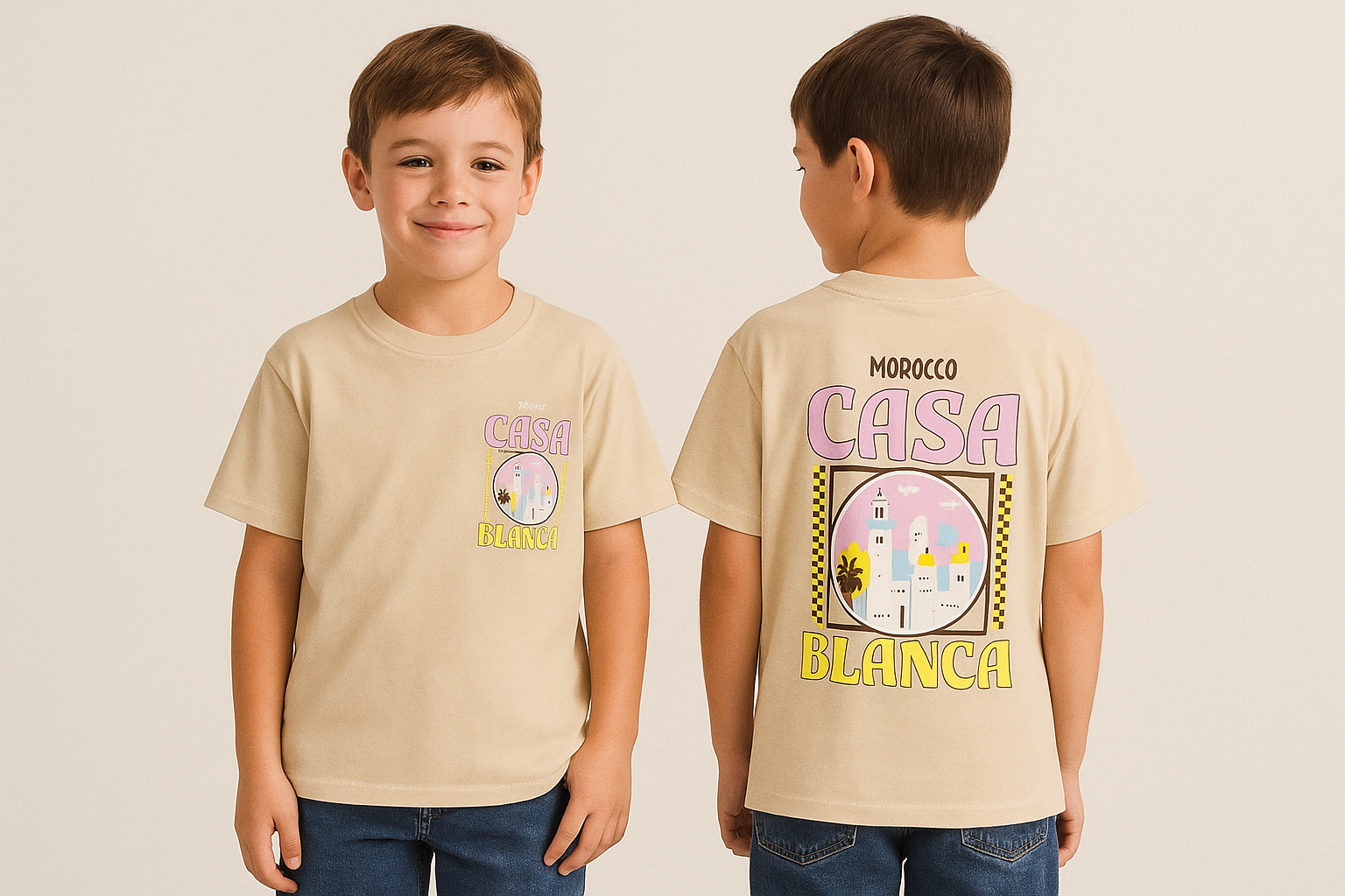 T-shirt - "Casablanca" beige