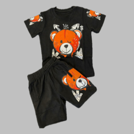 Twee delige set - Bear black orange