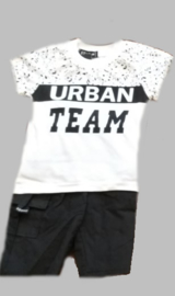 Twee delige jogg set - Urban Team black and white