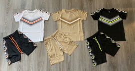 Twee delige set - Sports orange stripe