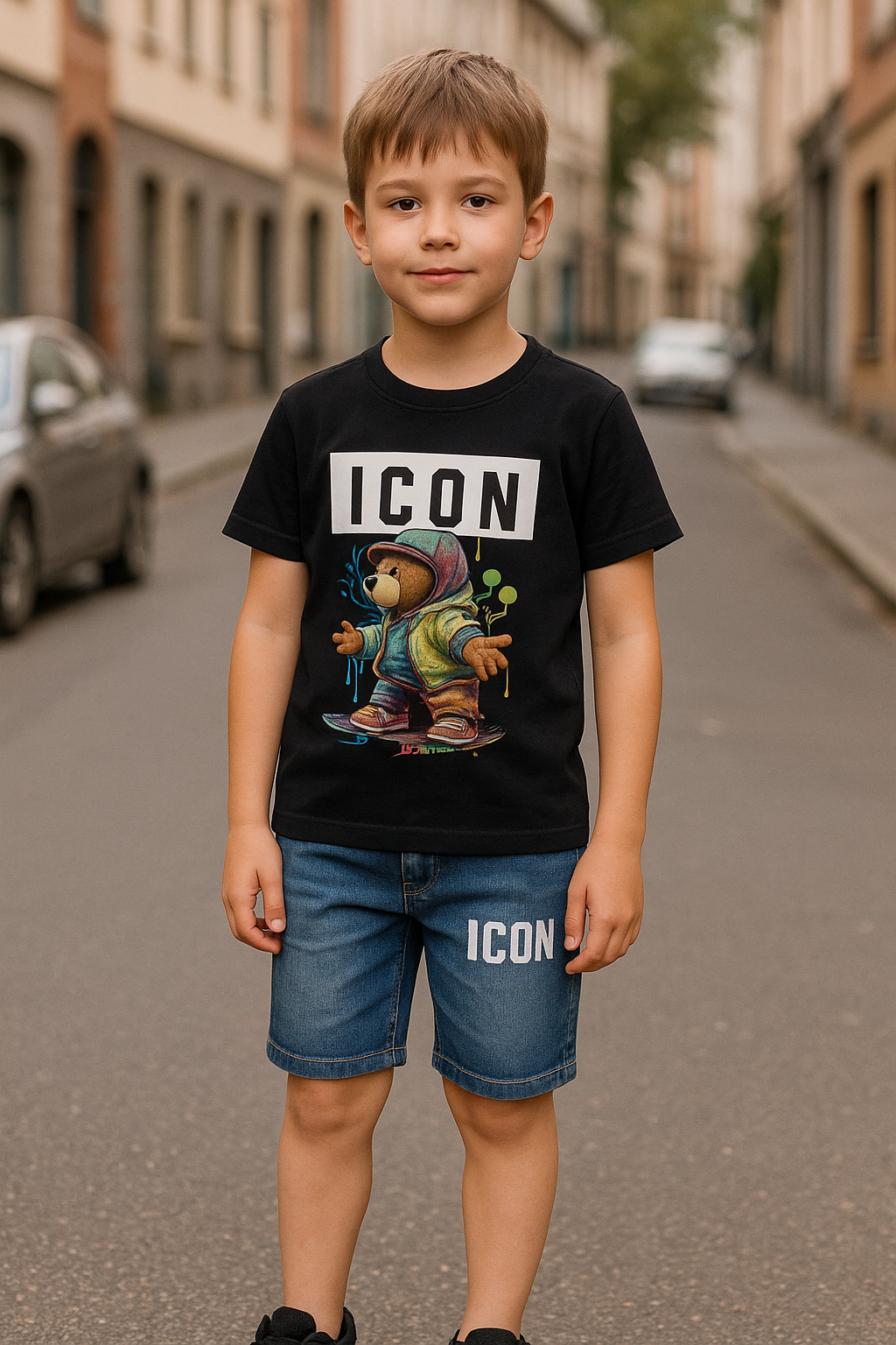 Twee delige set - Icon beer zwart