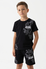 Twee delige set - Icon flowers black