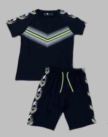 Twee delige set - Sports green stripe