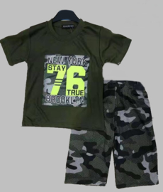 Twee delige set - Stay True army groen