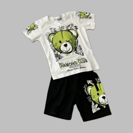 Twee delige set - Bear white green