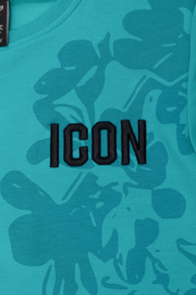 Twee delige set - Icon flowers turqoise