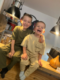 Twee delige set - Freeboy khaki