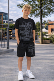 Twee delige set - Icon letters zwart