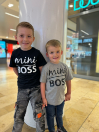 T-shirt - Mini Boss grijs