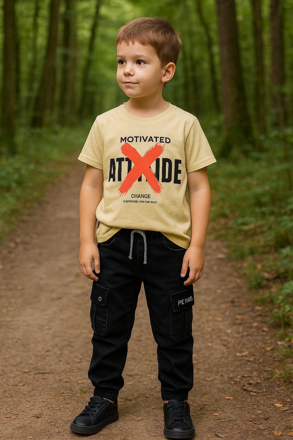 T-shirt - Attidude beige