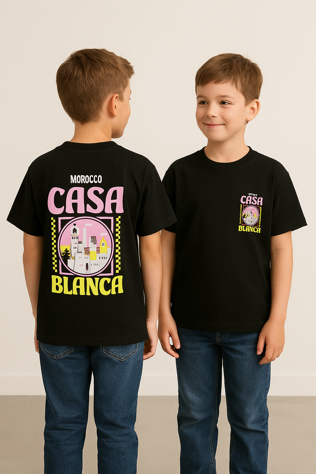 T-shirt - "Casablanca" zwart