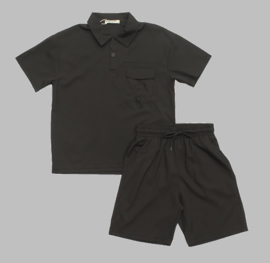 Twee delige set - Polo zwart