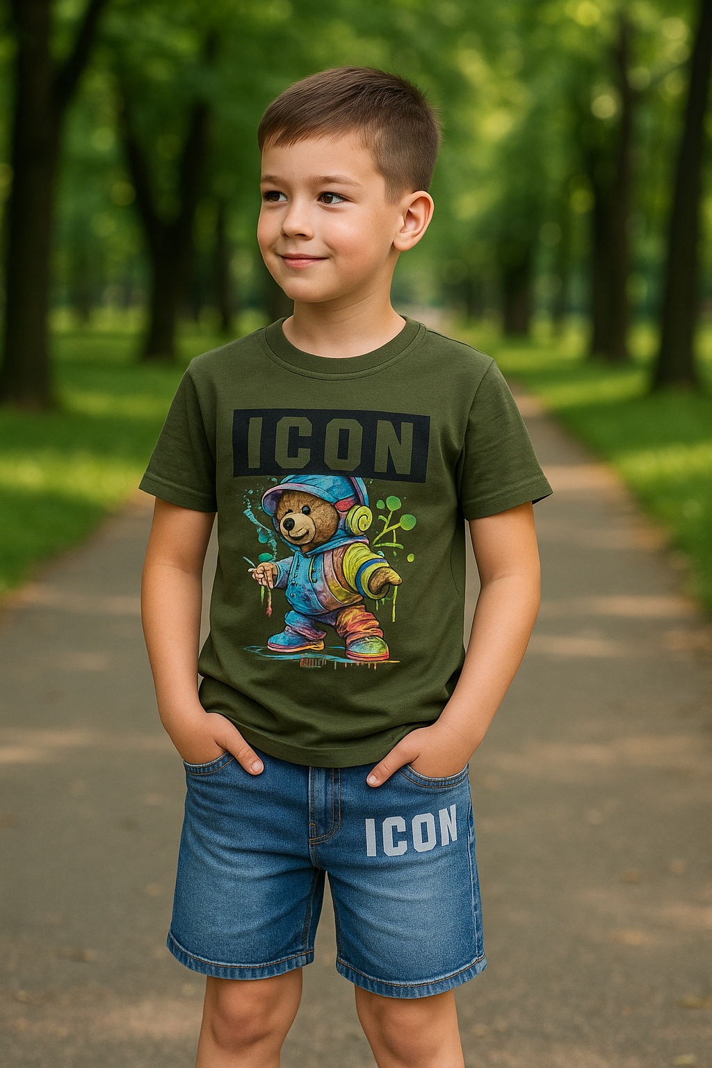Twee delige set - Icon beer army green