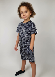 Twee delige set - Black and white waves
