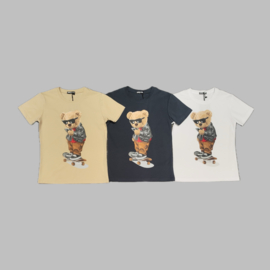 T-shirt - Beer skateboard wit