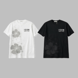 T-shirt - Icon Flowers zwart