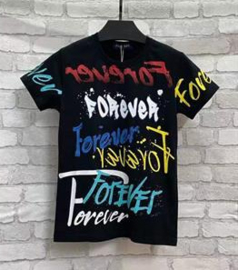 T-shirt - Foverever  zwart