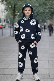 Joggingpak - Flowers navy