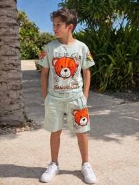 Twee delige set - Bear grey orange