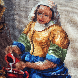 Kussenhoes 'Melkmeisje van Vermeer'