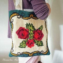 Tas van oma's vintage kussenhoes: groen