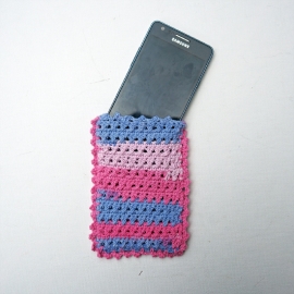 Telefoonhoesje roze en lila