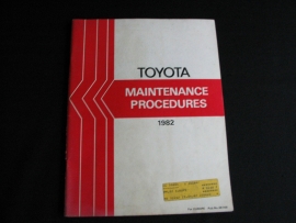 Workshop manual Toyota maintenance procedures (1982)