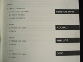 Werkplaatshandboek Honda Accord, Prelude en Civic (1985) geluidsbeheersing