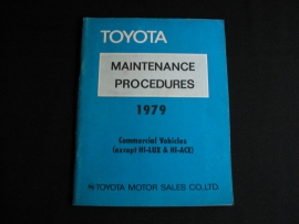 Maintenance Procedures Toyota commercial vehicles (1979)