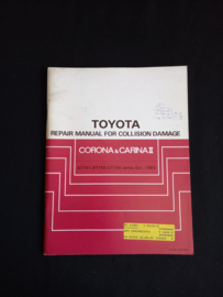 Werkplaatshandboek Toyota Corona en Carina II carrosserie reparaties (AT151, ST150 en CT150 series)