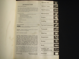 Werkplaatshandboek Honda Accord (1982 model) (Engels)