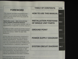 Workshop manual Suzuki Baleno (SY413, SY416 and SY418) wiring diagrams