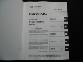 Workshop manual Kia Carens (2008) electrical troubleshooting