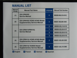 Workshop CD manual Suzuki SX4 (RW415, RW416 and RW420) (July 2007)