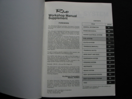 Werkplaatshandboek Kia Rio (2002) supplement