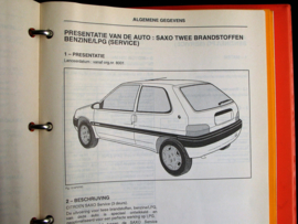 Workshop manual Citroën Saxo (1996 - 2002) technical data