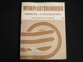 Werkplaatshandboek Honda Legend Coupé  (1988) constructie en functie