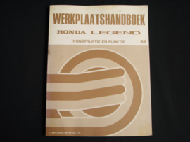 Workshop manual Honda Legend Coupé (1988) construction and function