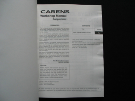 Workshop manual Kia Carens (2004) supplement