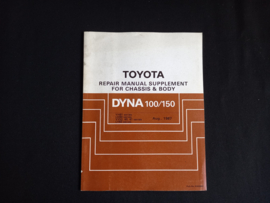 Workshop manual Toyota Dyna 100 - 150 supplement chassis and bodywork (YH81, LH80, YY52, YY60, YY61 and LY60 series)