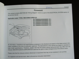 Werkplaatshandboek Suzuki WagonR+ (RB310, RB413 en RB413D) elektrische schema's