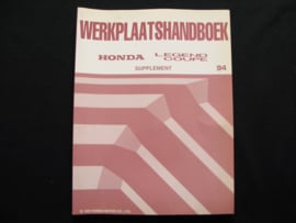Werkplaatshandboek Honda Legend Coupé (1994) supplement