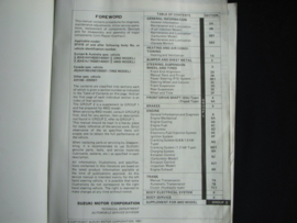 Workshop manual Suzuki Swift (SF416) (August 1991)