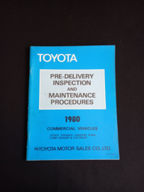 Werkplaatshandboek Toyota leveringsprocedures en onderhoud bedrijfswagens (1980)